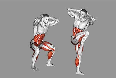 High Knee Squat