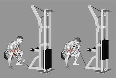 Cable Squatting Curl